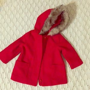 Toddler girls red coat